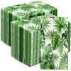 Outus 200 Pcs Tropical Palm Leaf Guest Napkins Disposable Hawaiian Luau Aloha Paper Napkin Decorative Green Leaf Napkins for Hawaiian Party Tropical Spring Summer Tea Party Bathroom Room view 1