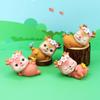 Ykybhx Cute Deer Figurines Crafts Deer Cake Toppers Mini Deer Figurines Toys Fawn Car Room Desktop Doll Decoration Lucky Deer Cake Decoration Party Ornaments for Birthday Party Shower Decoration,P view 2