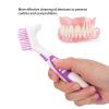 Denture Brush 2PCS Denture Toothbrushes, Cleaning Brush Double Sided Toothbrush with Multi Layered and Rubber Anti Slip Handle for Denture Cleaning Care Removes Plaque view 2