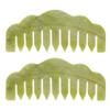 OSALADI Jade Hair Comb Scalp Massager 3.93 Inch Natural Jade Massage Tool Anti-Static Hair Care Comb for Relaxation and Scalp Stimulation view 1