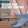 Diabetic Socks with Grips for Women and Men - 4 Pair | Green , Gray , Blue , Tan | Diabetic Ankle Socks | Gripper Socks | Neuropathy socks | Slipper Socks | Hospital Socks | Pregnancy Socks view 2
