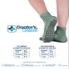 Diabetic Socks with Grips for Women and Men - 4 Pair | Green , Gray , Blue , Tan | Diabetic Ankle Socks | Gripper Socks | Neuropathy socks | Slipper Socks | Hospital Socks | Pregnancy Socks view 3