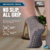 Diabetic Socks with Grips for Women and Men - 4 Pair | Green , Gray , Blue , Tan | Diabetic Ankle Socks | Gripper Socks | Neuropathy socks | Slipper Socks | Hospital Socks | Pregnancy Socks view 4