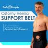 Safe n' Simple Ostomy Hernia Support Belt - 10.25" Small - Black - Hernia Belt Without Hole For Men And Women - Colostomy Support Products view 2