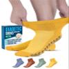 Doctor's Select Diabetic Socks with Grips for Women and Men - 4 Pair | Mustard, Green, Blue, Rust | Slipper Socks with Grippers for Women | Gripper Socks for Women | Diabetic Socks for Women Size 6-9 view 1
