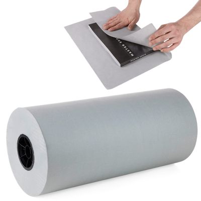 IDL Packaging 18" x 1800' SatinPack Tissue Paper Roll, 20 Basis Weight, Light Grey Color, USA-Made - Acid-Free Decorative Tissue Paper for Packaging Clothing, Gift Wrapping, Art Projects, Crafts