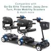 10" Black Vinyl Armrest Pad for Go-Go Mobility Scooters - Replacement Scooter Arm Rest Pads for Jazzy Zero Turn, Pride Revo & Travel Pro, and GOGO Elite Traveller & Ultra (ARM153519) view 3