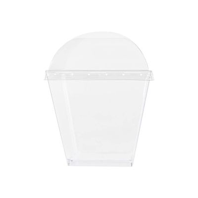 EcoQuality 7 oz Square Clear Plastic Dessert Cups with Dome Lids - Disposable Parfait Cups with Lids - Square Treat Candy Boxes, Dessert Tumbler Cup, Appetizers, Puddings, Tiramisu, Yogurt, Mousse (30)