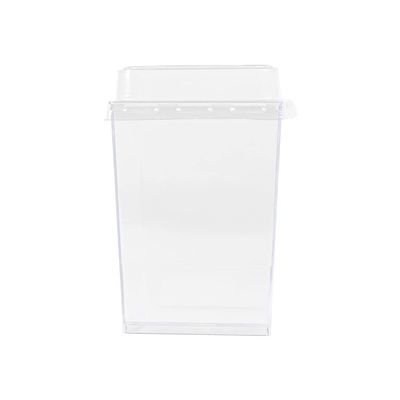 EcoQuality 6 oz Square Clear Plastic Dessert Cups with Dome Lids - Disposable Parfait Cups with Lids - Square Treat Candy Boxes, Dessert Tumbler Cup, Appetizers, Puddings, Tiramisu, Yogurt, Mousse (10)
