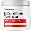 Bucked Up L-Carnitine Tartrate 1000mg Powder, Essentials (300 Servings) view 1