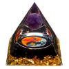 Yin Yang Healing Crystal Orgonite Pyramid - Tai Chi with Obsidian Amethyst Ball - Taiji Reiki Chakra Meditation Paperweights Decor view 1