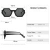 2pcs Hexagon Reading Glasses for Women to Look Stylish with Clear Vision - All Face Shape Sturdy Readers For Women (black+white, 1, multiplier_x) view 2