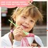 Eaasty 200 Pcs Snow Cone and Straws Cone Cups 4.5 oz Spoon Straws Disposable Paper Cups Straw Spoon for Slush Shaved Ice Cream Sorbet Water (White) view 4