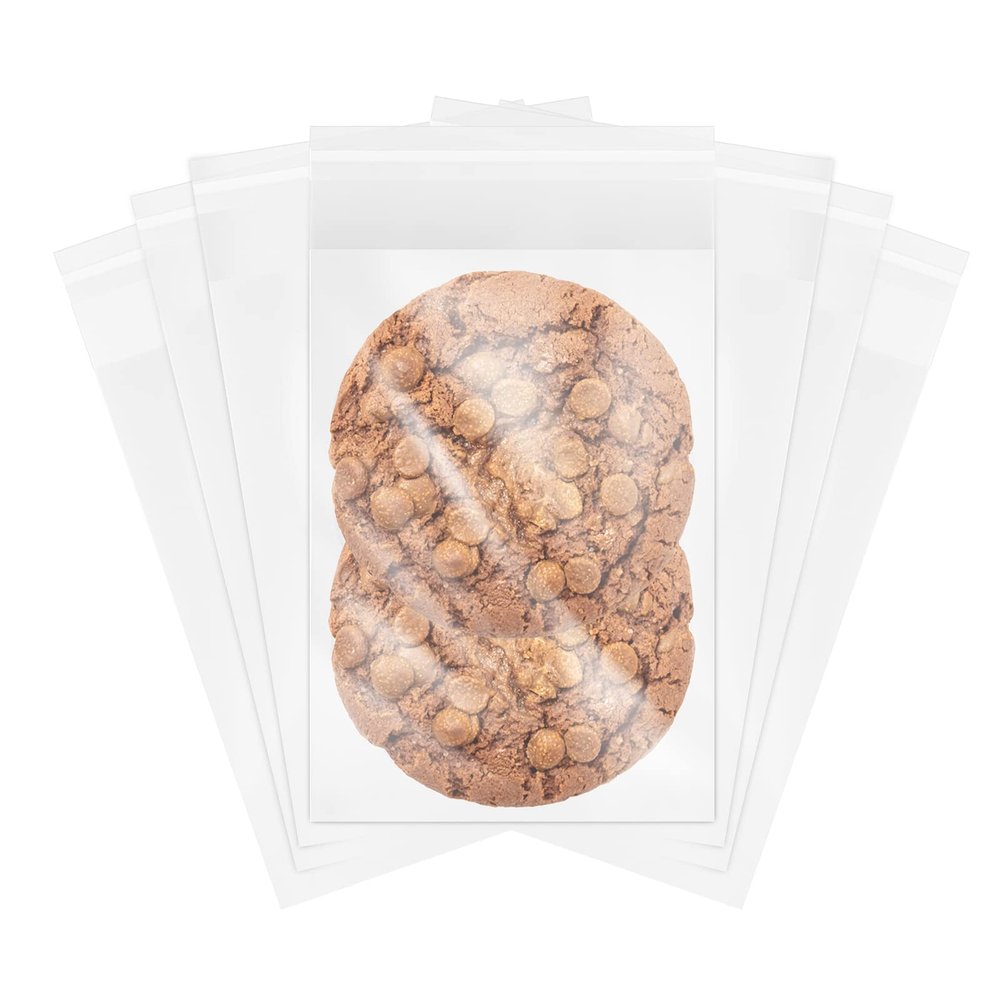 MoloTAR 200 Pcs 4''x 6'' Clear Resealable Cello/Cellophane Good for Bakery,Adhesive Treat, Candle, Soap, Cookie Poly Bags