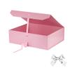 GoooodGift Extra Large Pink Gift Box 19x16x6 Inches, Gift Box with Ribbon Lid Magnetic Closure, Groomsman Proposal Box, Rectangle Collapsible Gift Boxes for Wedding Dress(Pink) view 2