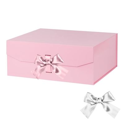 GoooodGift Pink Gift Box Large 13x11x5.3 Inches, Pink Gift Boxes for Presents with Magnetic Closure Lid, Luxury Gift Box Rectangle Collapsible Boxes for Gift Packaging
