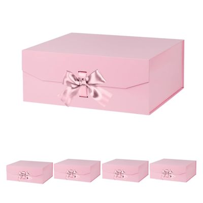 GoooodGift Large Gift Box 13x11x5.3 Inches, Pink Gift Boxes for Presents with Magnetic Closure Lid, Luxury Gift Box Rectangle Collapsible Boxes for Gift Packaging