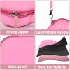 GWCASE Portable 2 in 1 Contact Lens Case and Glasses Case, Traveling Cases Bag Box Holder with Soak Storage Kit Included Built-in Mirror, Tweezer, Contact Lens Solution Bottle and Hand Strap-Pink view 4