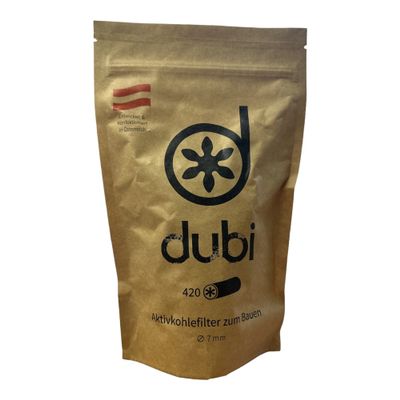 dubi Activated Carbon Filter Paper 20479, 7 mm Slim, Unbleached, Made in Austria, Coconut Shells