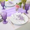 Sinmoe 100 Pack Lavender Floral Napkins Disposable Paper Hand Towels 2 Ply Decorative Dinner Guest Towels Flower Cocktail Napkins for Bathroom Toilet Powder Room Wedding Bridal Shower Birthday view 3