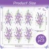 Sinmoe 100 Pack Lavender Floral Napkins Disposable Paper Hand Towels 2 Ply Decorative Dinner Guest Towels Flower Cocktail Napkins for Bathroom Toilet Powder Room Wedding Bridal Shower Birthday view 4