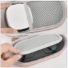 Portable 2 in 1 Contact Lens Case and Glasses Case, Traveling Contact Cases Bag Box Holder with Soak Storage Kit Included Built-in Mirror, Tweezer, Contact Lens Solution Bottle and Hand Strap-Gold view 3