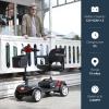 Folding Mobility Scooter for Seniors 4 Wheel Scooter for Adults Electric Medical Scooter Compact for Foldable in Boot Trunk for Traveling with Seniors (M1 Red) view 2