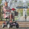 Folding Mobility Scooter for Seniors 4 Wheel Scooter for Adults Electric Medical Scooter Compact for Foldable in Boot Trunk for Traveling with Seniors (M1 Red) view 4