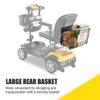 Folding Mobility Scooter for Seniors 4 Wheel Scooter for Adults Electric Medical Scooter Compact for Foldable in Boot Trunk for Traveling with Seniors (Yellow) view 3