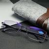 LSNTUU Sapphire High Hardness Anti Blue Light Intelligent Dual Focus Reading Glasses,Dual Focus Reading Glasses for Man Women (1.5 Diopters,Brown) view 2