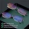 LSNTUU Sapphire High Hardness Anti Blue Light Intelligent Dual Focus Reading Glasses,Dual Focus Reading Glasses for Man Women (1.5 Diopters,Brown) view 3