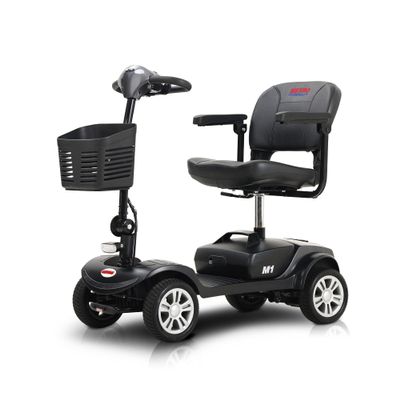Folding Mobility Scooter for Seniors 4 Wheel Scooter for Adults Electric Medical Scooter Compact for Foldable in Boot Trunk for Traveling with Seniors (Gray)