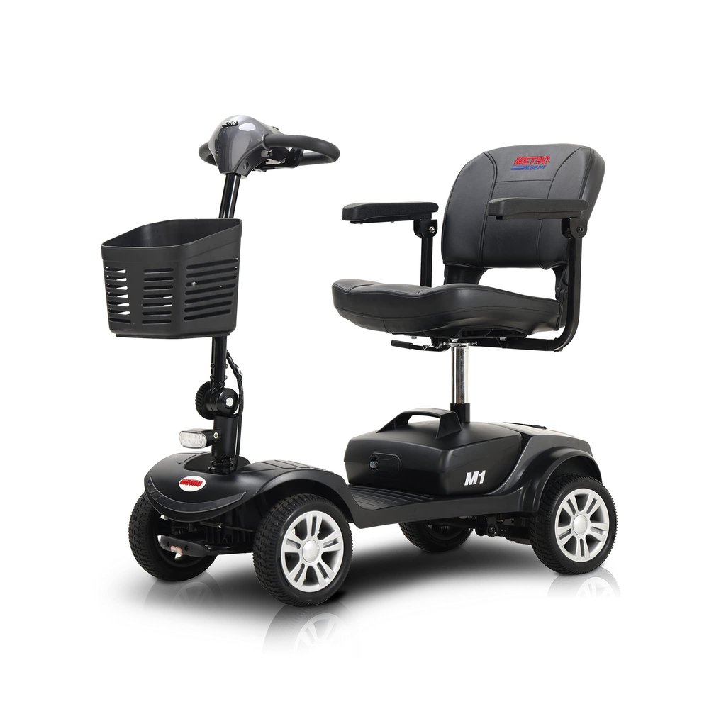 Folding Mobility Scooter for Seniors 4 Wheel Scooter for Adults Electric Medical Scooter Compact for Foldable in Boot Trunk for Traveling with Seniors (Gray)