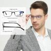 AIKLLY Reading Glasses for Men - 3 Pack Blue Light Blocking Men's Metal Readers (3 Pairs Mix Color, 3.0, multiplier_x) view 3