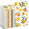 Funrous Orange Citrus Napkins Summer Guest Paper Napkin with Oranges Disposable Luncheon Dinner Citrus Decor for Table Restroom Bathroom Wedding Shower Fruit Party Supplies(100 Pcs) view 1
