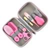 8 in 1 Infants Grooming Kit with Hair Brush Nail Clipper Nose Cleaner Finger Toothbrush Scissor for Infants Care Keep healthe and Cleanse Newborn Care for Infants Care Keep healthe and Clean(Pink) view 4