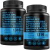 12-in-1 Nootropic Brain Supplement Anhydrous: Ginkgo Biloba for Brain Support, Memory and Focus - B12, Alpha GPC, L Theanine and Choline Supplements with Bioperine non Caffeinated 1321mg (120ct) view 1