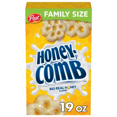 Honeycomb Cereal, Honey Flavored Sweetened Corn and Oat Cereal, 19 OZ Box