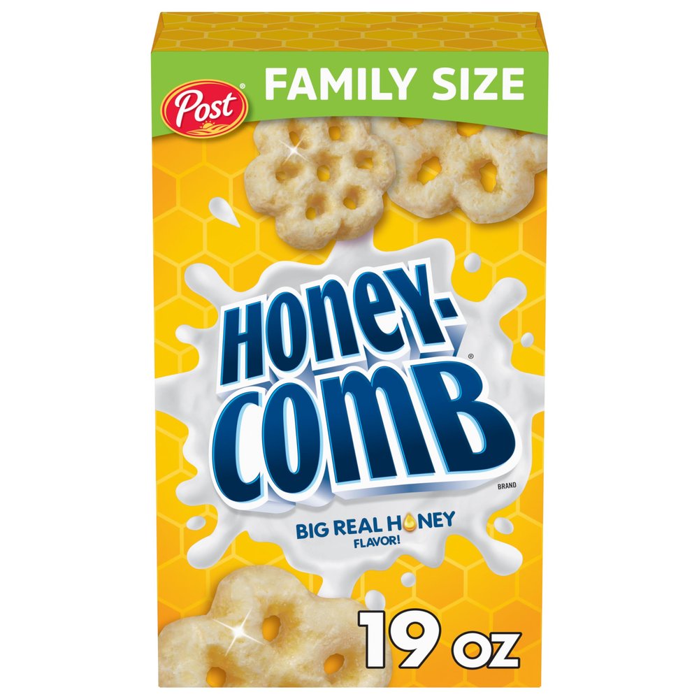 Honeycomb Cereal, Honey Flavored Sweetened Corn and Oat Cereal, 19 OZ Box