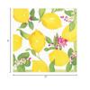 Caspari Limoncello Boxed Cocktail Napkins - 40 Per Box view 4