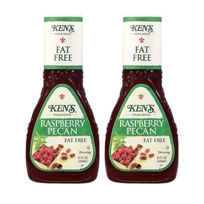 Ken's Steak House Fat Free Raspberry Pecan Dressing 9 Fl Oz (Pack of 2)