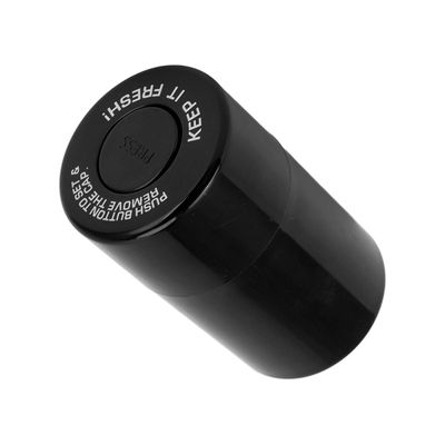 Aqur2020 Round Plastic Airtight Jar Smell Proof Storage Case Sealed Container, Box (Black)