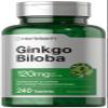 Horbach Ginkgo Biloba Supplement | 120mg | 240 Tablets | Standardized Herbal Extract | Flavone Glycosides | Vegetarian, Non-GMO, and Gluten Free view 1
