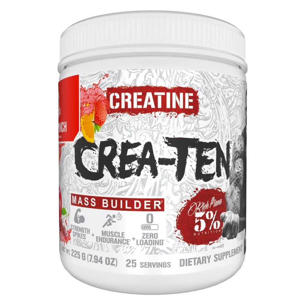 5% Nutrition CreaTEN Creatine Complex + Accelerators | Flavored Creatine Powder for Muscle Gain | Max Power, Strength, Endurance, & Recovery (Fruit Punch)