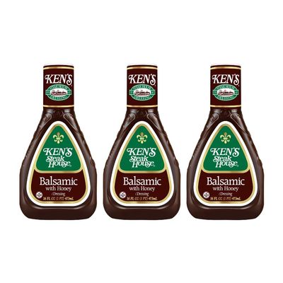 Ken's Steak House Balsamic with Honey Dressing 16 Fl Oz (Pack of 3)