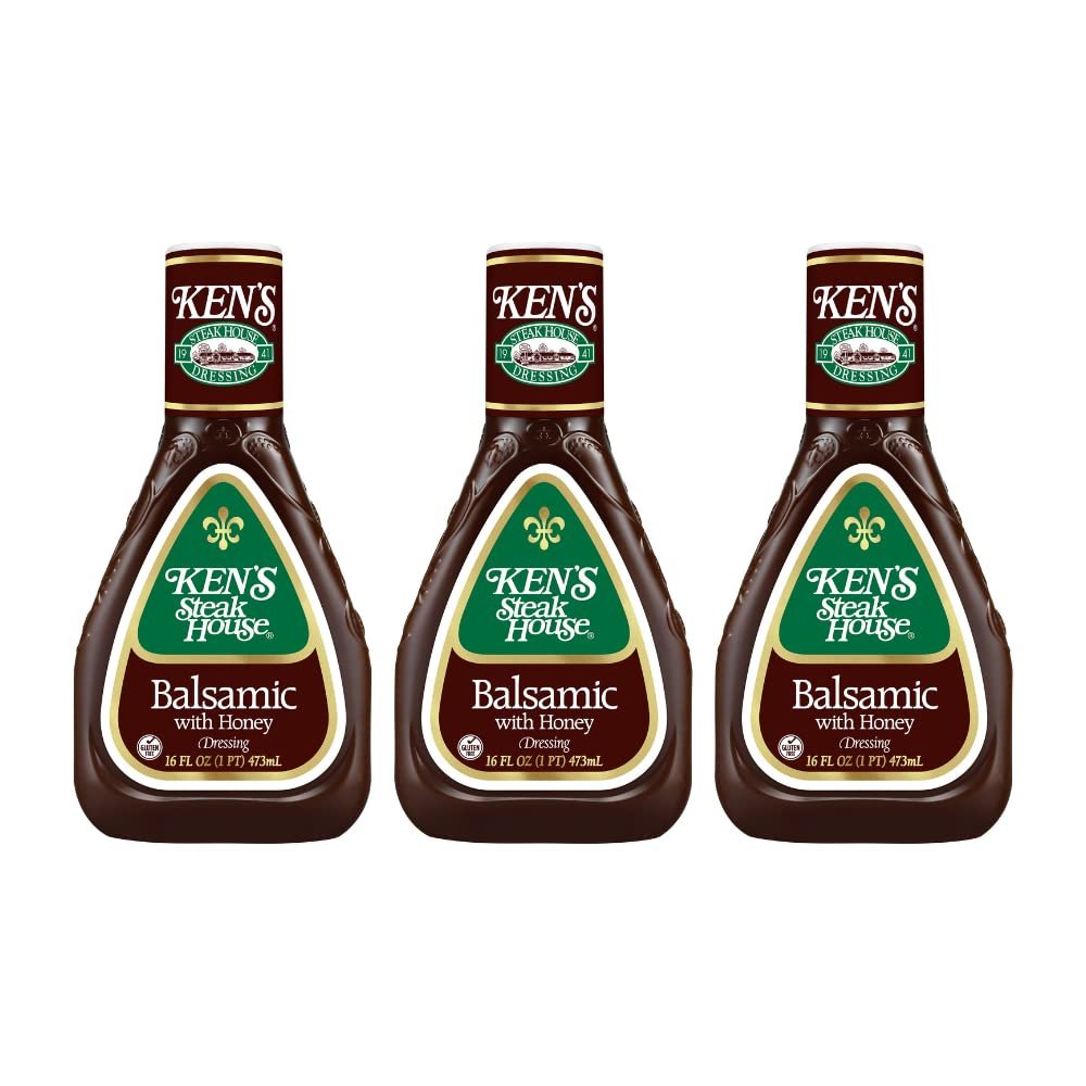 Ken's Steak House Balsamic with Honey Dressing 16 Fl Oz (Pack of 3)