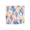 Caspari Shell Toile Boxed Cocktail Napkins in Coral & Blue - 40 Per Box view 1