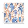 Caspari Shell Toile Boxed Cocktail Napkins in Coral & Blue - 40 Per Box view 2