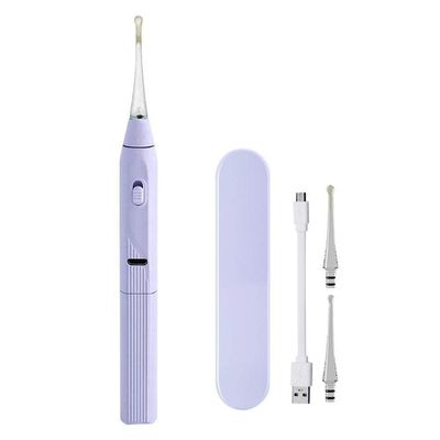 Fafeicy 16cm LED Ear Cleaner with Two Replaceable Ear Pick Heads (Soft & Hard), Spare Ear Scoops & USB Cable