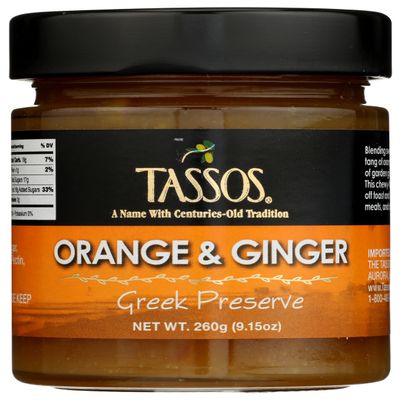 Tassos Orange and Ginger Greek Marmalade (9.15 oz)